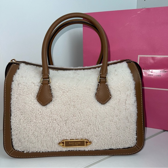 NWT Kate Spade Gramercy Shearling Medium Satchel - Picture 1 of 17
